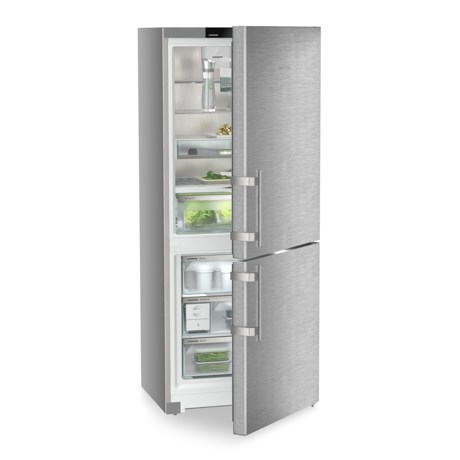 Combina frigorifica Liebherr CBNsdc 765i Prime, NoFrost, BioFresh, 75 cm, 423 l, SmartDevice, EasyTwist-Ice, SoftTelescopic, DuoCooling, VarioTemp, Clasa C, SmartSteel